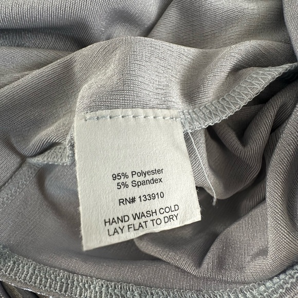 Show Me Your Mumu Genevieve One-Shoulder Wrap Mini Dress Silver Size XS - Picture 4 of 5